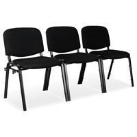 Chaises empilables, Tissu, Hauteur 32", Capacit&eacute; 250 lb, Noir Brunswick Fyr & Safety