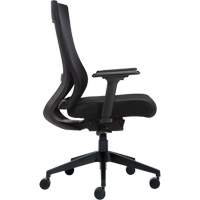 Chaise &agrave; dossier moyen avec m&eacute;canisme &agrave; basculement synchronis&eacute; &agrave; d&eacute;tection de poids , Mailles, Noir Brunswick Fyr & Safety