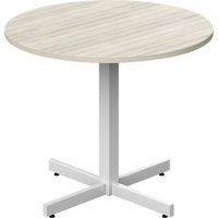 Table ronde &agrave; hauteur r&eacute;glable Newland, 36" lo x 36" la x 29" h, Dessus de 1", Stratifi&eacute;, Havane Brunswick Fyr & Safety