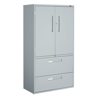 Armoire Multi-Stor, Acier, 3 Tablettes, 65-1/4" h x 36" la x 18" P, Gris Brunswick Fyr & Safety