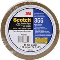 Scotch&reg; 355 Box Sealing Tape, Hot Melt Adhesive, 3.4 mils, 48 mm (1-22/25") x 50 m (164') Brunswick Fyr & Safety