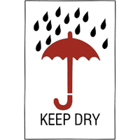 "Keep Dry" Special Handling Labels, 6" L x 4" W, Red on White Brunswick Fyr & Safety