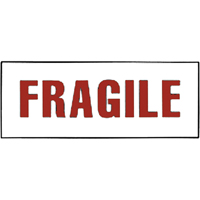 "Fragile" Special Handling Labels, 6" L x 2" W, Red on White Brunswick Fyr & Safety