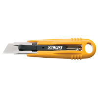Self-Retracting Safety Knife, 19 mm, Carbon Steel, Heavy-Duty, Plastic Handle Brunswick Fyr & Safety