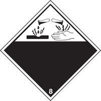 TDG Shipping Labels, Class 8, Corrosives, Vinyl Brunswick Fyr & Safety