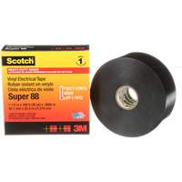 Ruban isolant en vinyle Super 88 Scotch, 38 mm (1-1/2") x 33 m (108'), Noir, 8,5 mils Brunswick Fyr & Safety