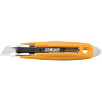 Self-Retracting Safety Knife with Tape Slitter, 17.5 mm, Carbon Steel, Plastic Handle Brunswick Fyr & Safety