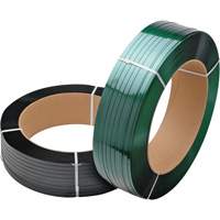 Green Strapping, Polyester, 5/8" W x 3800' L, Green, Manual Grade PE822 | Brunswick Fyr & Safety
