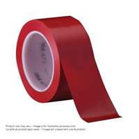 471 Vinyl Tape, 38 mm (1-1/2") W x 32.9 m (108') L, 5.3 mils, Red Brunswick Fyr & Safety