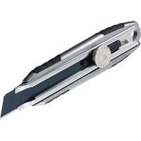 Knife with Ratchet Lock, 18 mm, Carbon Steel, Heavy-Duty, Aluminum Handle Brunswick Fyr & Safety