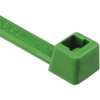 T Series Cable Ties, 8" Long, 50 lbs. Tensile Strength, Green Brunswick Fyr & Safety
