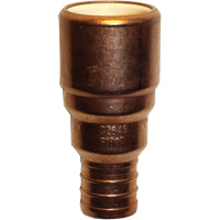 Pipe Adapter, Hub x Pex Barb, 1/2" Dia., Copper/CPVC Brunswick Fyr & Safety