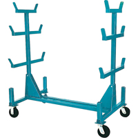 Mobile Pipe & Bar Racks, Steel, 34" W x 61" D x 58" H, 1000 lbs. Capacity Brunswick Fyr & Safety