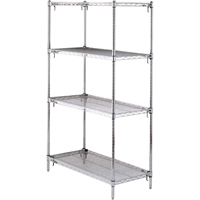 Shelving Unit, 4 Tiers, 36" W x 63" H x 18" D Brunswick Fyr & Safety