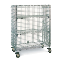 Wire Shelf Cart, Chrome Plated, 21-1/2" x 68-1/2" x 40", 500 lbs. Capacity RL390 | Brunswick Fyr & Safety