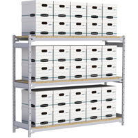 Wide Span Record Storage Shelving, Steel, 3 Shelves, 72" W x 18" D x 60" H Brunswick Fyr & Safety