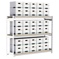 Wide Span Record Storage Shelving, Steel, 3 Shelves, 72" W x 18" D x 60" H, Add-On Kit RN144 | Brunswick Fyr & Safety