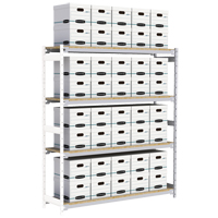 Wide Span Record Storage Shelving, Steel, 4 Shelves, 72" W x 18" D x 84" H, Add-On Kit RN146 | Brunswick Fyr & Safety