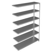 Shelving Unit, Galvanized Steel, Slotted Angle, 300 lbs. Capacity, 48" W x 72" H x 15" D Brunswick Fyr & Safety