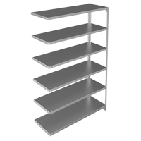 Shelving Unit, Galvanized Steel, Slotted Angle, 275 lbs. Capacity, 48" W x 72" H x 18" D Brunswick Fyr & Safety