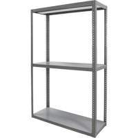 Heavy-Duty Shelving, Steel, Bolted, 3000 lbs. Capacity, 36" W x 72" H x 18" D Brunswick Fyr & Safety