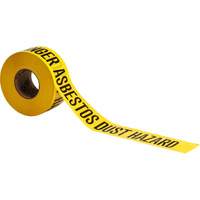 Barricade Tape, English, 3" W x 200' L, 3 mils, Black on Yellow Brunswick Fyr & Safety