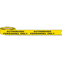 Barricade Tape, English, 3" W x 1000' L, 2 mils, Black on Yellow Brunswick Fyr & Safety