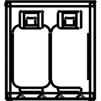 Armoires en aluminium pour bouteilles GPL, nbre de bouteilles: 4, 30" , 32" , 33-1/2" , Argent Brunswick Fyr & Safety