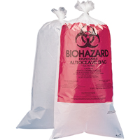 Biohazard Disposal Bags, Bio-Hazard, 24" L x 12" W, 1.5 mils, 100 /pkg. SAM051 | Brunswick Fyr & Safety