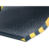 Dura Comfort No. 480 Mat, Textured, 2' x 3' x 1/2", Black/Yellow, Nitrile SAM183 | Brunswick Fyr & Safety