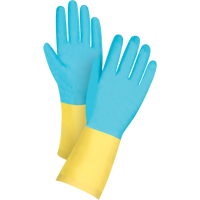 Premium Dipped Chemical-Resistant Gloves, Size X-Large/10, 12" L, Neoprene/Rubber Latex, Cotton/Flock-Lined Inner Lining, 20-mil SAM653 | Brunswick Fyr & Safety