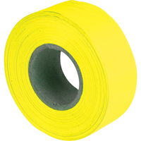 Flagging Tape, 1.2" W x 150' L, Fluorescent Yellow Brunswick Fyr & Safety