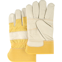 Furniture Leather Gloves, Large, Grain Cowhide Palm, Cotton Inner Lining SAN270 | Brunswick Fyr & Safety