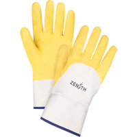 Gants enduits au fini rugueux, 10/T-Grand, R&ecirc;vetement Latex de caoutchouc, Enveloppe en Coton Brunswick Fyr & Safety