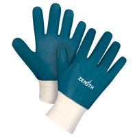Gants &agrave; poignet en tricot de poids lourd, 11/2T-Grand, R&ecirc;vetement Nitrile, Enveloppe en Coton Brunswick Fyr & Safety