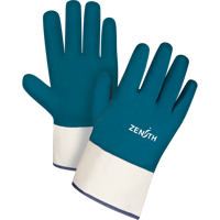 Heavyweight Safety Cuff Gloves, 10/X-Large, Nitrile Coating, Cotton Shell SAN445 | Brunswick Fyr & Safety