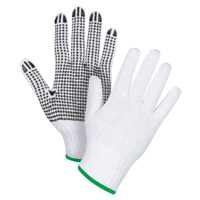 Dotted String Knit Gloves, Poly/Cotton, Single Sided, 7 Gauge, Medium SAN490 | Brunswick Fyr & Safety