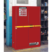 High Security Flammables Safety Cabinet with Steel Bar, 45 gal., 2 Shelves Brunswick Fyr & Safety