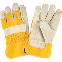 Premium Quality Fitters Gloves, Large, Grain Cowhide Palm, Cotton Inner Lining Brunswick Fyr & Safety