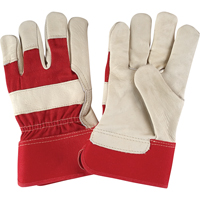 Premium Dry-Palm Fitters Gloves, Large, Grain Cowhide Palm, Cotton Inner Lining Brunswick Fyr & Safety