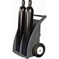 Dual-Cylinder Dollies, Rubber Wheels, 23" W x 12"L Base, 500 lbs. SAP856 | Brunswick Fyr & Safety
