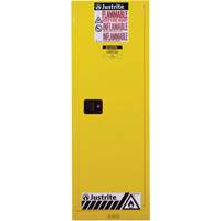 Armoire de s&eacute;curit&eacute; pour produits inflammables EX Slimline Sure-Grip , 22 gal., 1 Porte(s), 23,25" La x 65" h x 18" p Brunswick Fyr & Safety