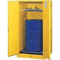 Sure-Grip&reg; EX Vertical Drum Storage Cabinets, 55 US gal. Cap., Yellow Brunswick Fyr & Safety