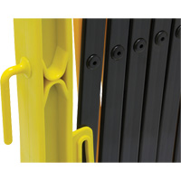 Xpandit Barricade, 36" H x 11.5' L, Black/Yellow SAQ195 | Brunswick Fyr & Safety