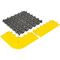 Tapis Ergodeck tout usage No 564 & No 566, PVC, 1-1/2' la c, 1-1/2' lo, 7/8" &eacute;paisseur, Charbon Brunswick Fyr & Safety