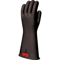 Black Natural Rubber Insulating Gloves, ASTM Class 0, Size 8, 14" L Brunswick Fyr & Safety