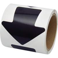 Coloured Floor Marking Decals, Arrow, 4" L x 4" W, Black, Vinyl Brunswick Fyr & Safety