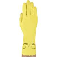 VersaTouch&reg; 297 Gloves, Size Medium/8, 12" L, Rubber Latex, Flock-Lined Inner Lining, 20-mil Brunswick Fyr & Safety