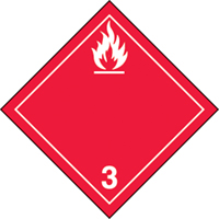 TDG Shipping Labels, Class 3, Flammable Liquids, Paper Brunswick Fyr & Safety