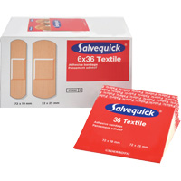 Syst&egrave;mes de distribution de bandages Salvequick - recharges st&eacute;riles, Rectangulaire/carr&eacute;e, Tissu, St&eacute;rile Brunswick Fyr & Safety